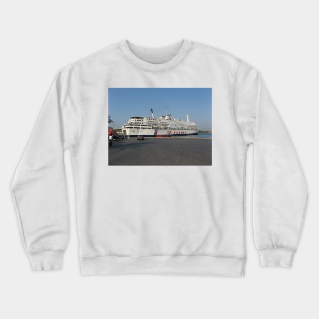 Anthi Marina, Piraeus Crewneck Sweatshirt by Parafull